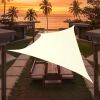 Artpuch Custom Size Cream Sun Shade Sail Triangle Canopy 185 GSM Durable Fabric UV Block Awning for Outdoor Patio Garden Backyard
