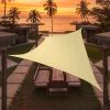 Artpuch Custom Size Beige Sun Shade Sail Triangle Canopy 185 GSM Durable Fabric UV Block Awning for Outdoor Patio Garden Backyard