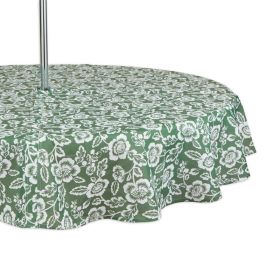 Outdoor Patio Table Decor Tablecloth with Zipper 60 Inch Round (Color: As pic show, type: Style D)