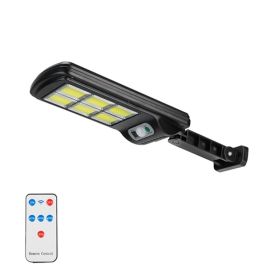 Outdoor Solar Flood Lights Sensor Light for Street Front Door Deck (Color: Black B, type: Flood Lights)