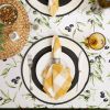Outdoor Patio Table Decor Tablecloth with Zipper 60 Inch Round