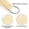 Artpuch Custom Size Cream Sun Shade Sail Triangle Canopy 185 GSM Durable Fabric UV Block Awning for Outdoor Patio Garden Backyard