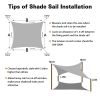 Artpuch Custom Size Cream Sun Shade Sail Triangle Canopy 185 GSM Durable Fabric UV Block Awning for Outdoor Patio Garden Backyard