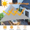Artpuch Custom Size Beige Sun Shade Sail Triangle Canopy 185 GSM Durable Fabric UV Block Awning for Outdoor Patio Garden Backyard