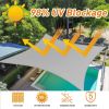 Artpuch Custom Size Beige Sun Shade Sail Triangle Canopy 185 GSM Durable Fabric UV Block Awning for Outdoor Patio Garden Backyard
