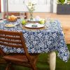 Outdoor Patio Table Decor Tablecloth with Zipper 60 Inch Round