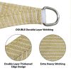 Artpuch Custom Size Beige Sun Shade Sail Triangle Canopy 185 GSM Durable Fabric UV Block Awning for Outdoor Patio Garden Backyard