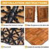 27pcs Wood Interlocking Deck Tiles 11.8"x11.8", Waterproof Flooring Tiles for Indoor and Outdoor, Patio Wood Flooring for Patio Porch Poolside Balcony