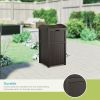 Suncast Trash Hideaway 33 Gallon Rectangular Garbage Trash Can Bin with Secure Latching Lid and Solid Bottom Panel for Outdoor