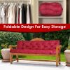 2-3 Seater Swing Cushion Waterproof Outdoor Swing Cushions Replacement Swing Bench Pads Chair Mat with Backrest 8 Tie Straps 59x43.3x3.9in for Patio F