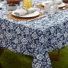 Outdoor Patio Table Decor Tablecloth with Zipper 60 Inch Round