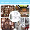LED Puck Lights Battery Operated Wireless Kitchen Lighting With Remote Control Touch Wireless Dimmable Closet Lights 3PCS Push